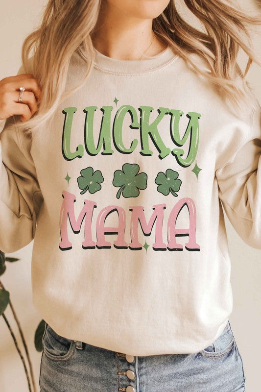 LUCKY MAMA Graphic Sweatshirt