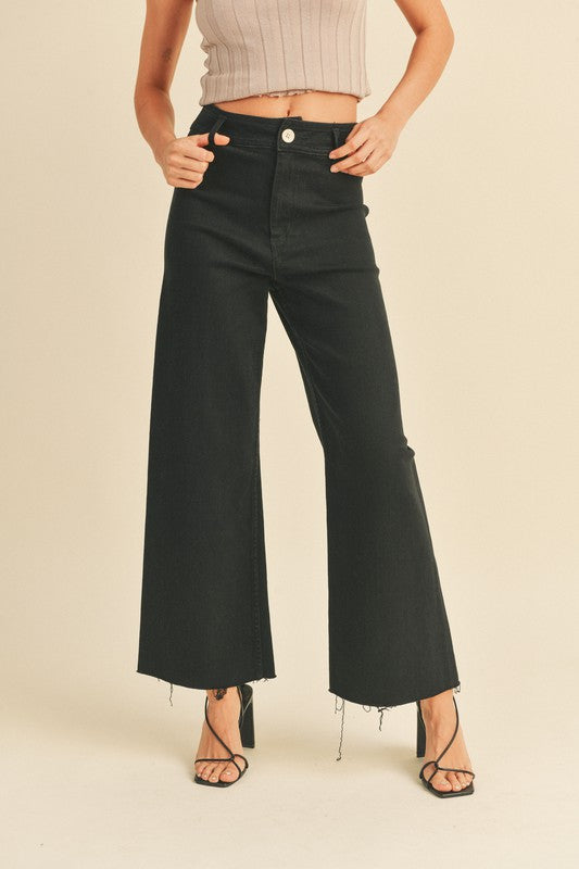 Zoey Straight Wide Leg Denim Pants