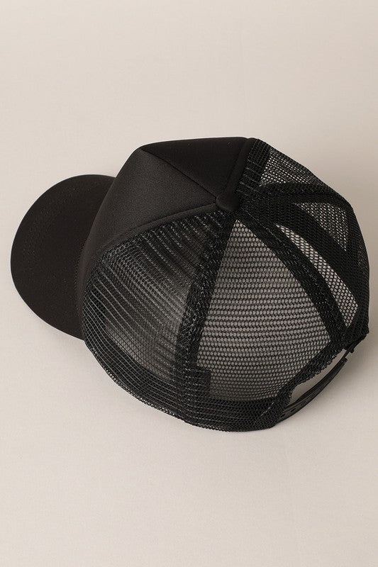 Happy Trucker Hat - Black