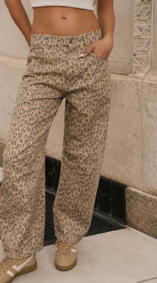 Leopard Print Jeans