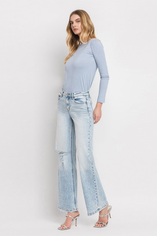 Vervet Tummy Control High Rise Wide Leg Jeans