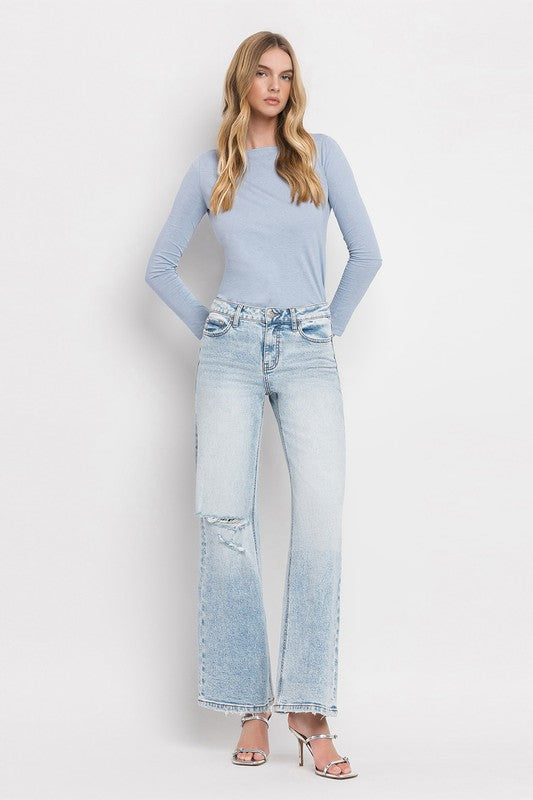 Vervet Tummy Control High Rise Wide Leg Jeans