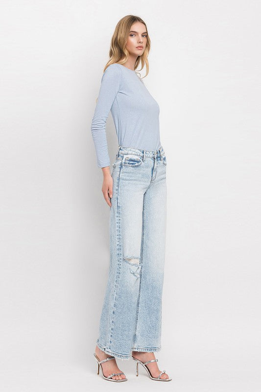 Vervet Tummy Control High Rise Wide Leg Jeans