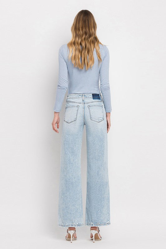 Vervet Tummy Control High Rise Wide Leg Jeans