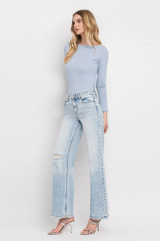 Vervet Tummy Control High Rise Wide Leg Jeans