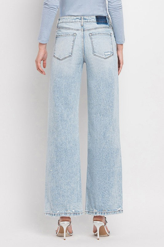 Vervet Tummy Control High Rise Wide Leg Jeans