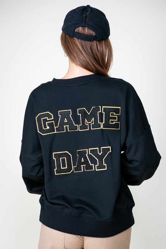 Game Day Football Patch Sweatshirt