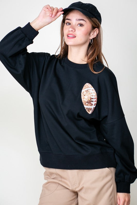 Game Day Football Patch Sweatshirt