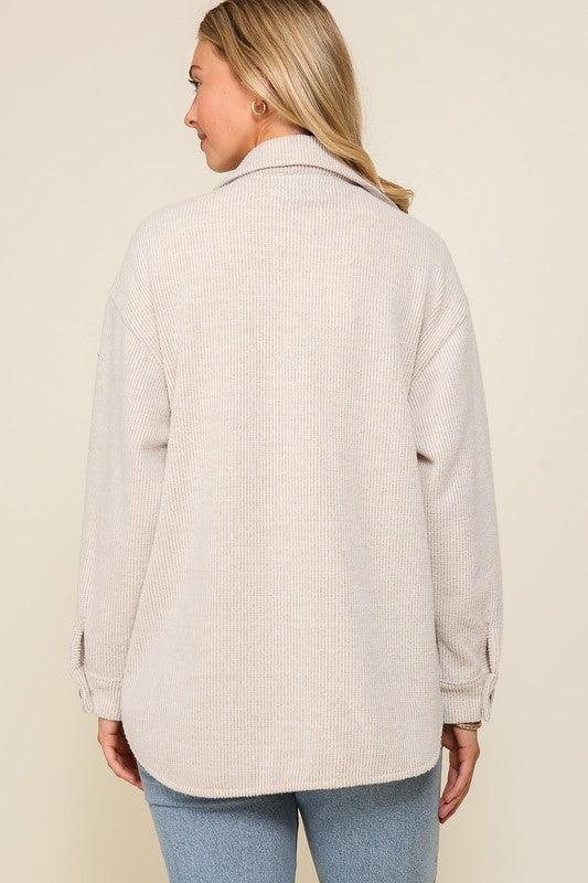 All Day Ultra Cozy Shacket - Oatmeal