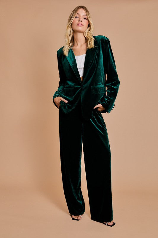 Star Of The Show Velvet Wide Leg Pants - FINAL SALE