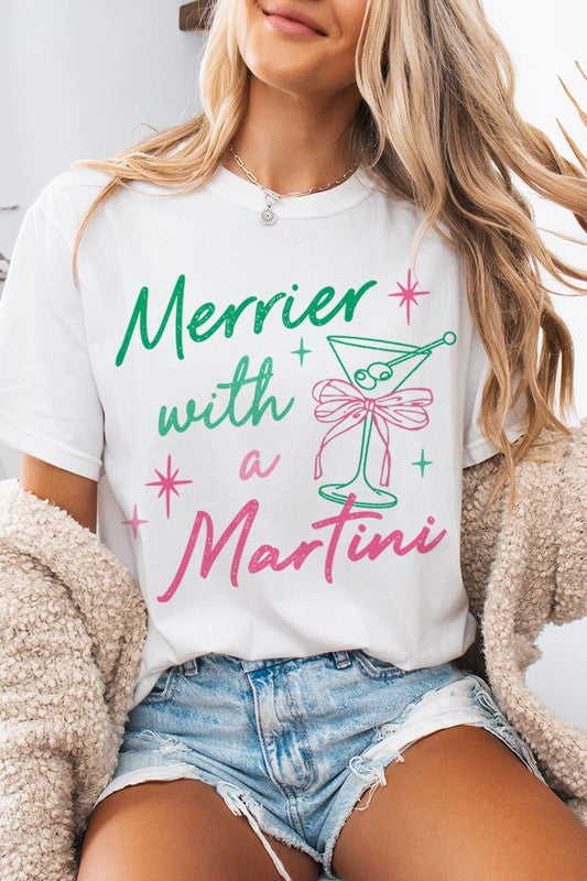 Merrier With A Martini Graphic Tee