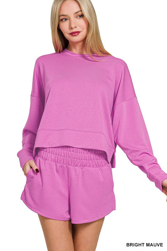 RESTOCK | Ready To Go Long Sleeve Scuba Set - Mauve | CUSTOMER FAVORITE
