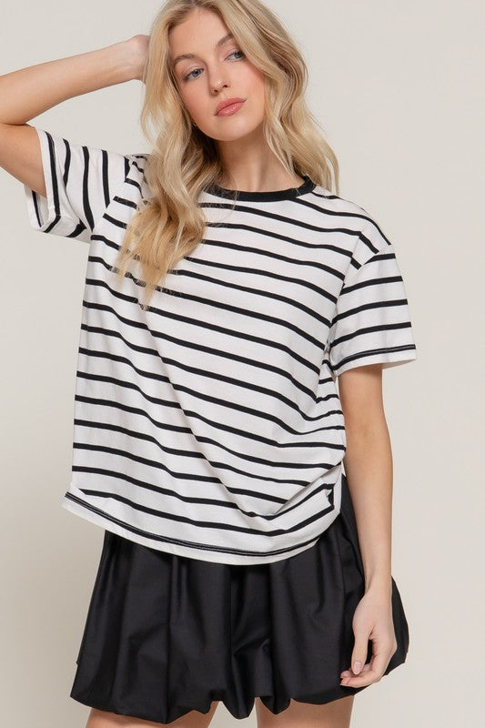 Boardwalk Breeze Crewneck Top - FINAL SALE