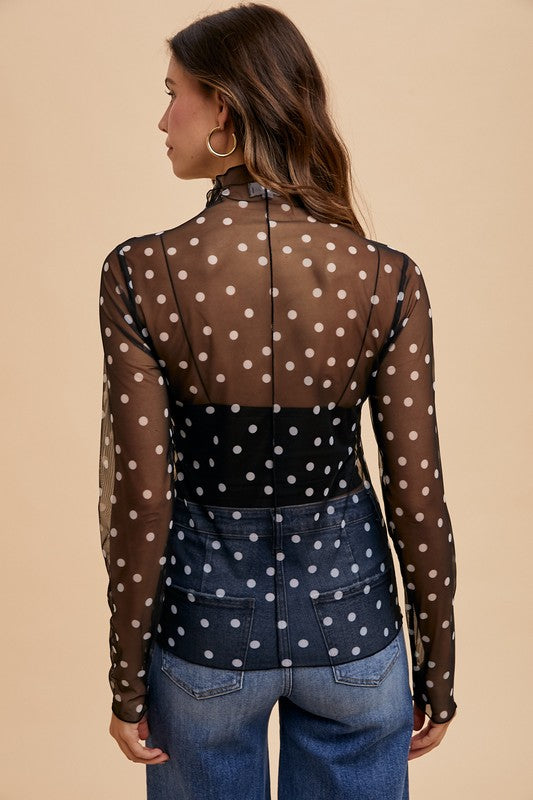 Dottie Stretch Mock Neck Top