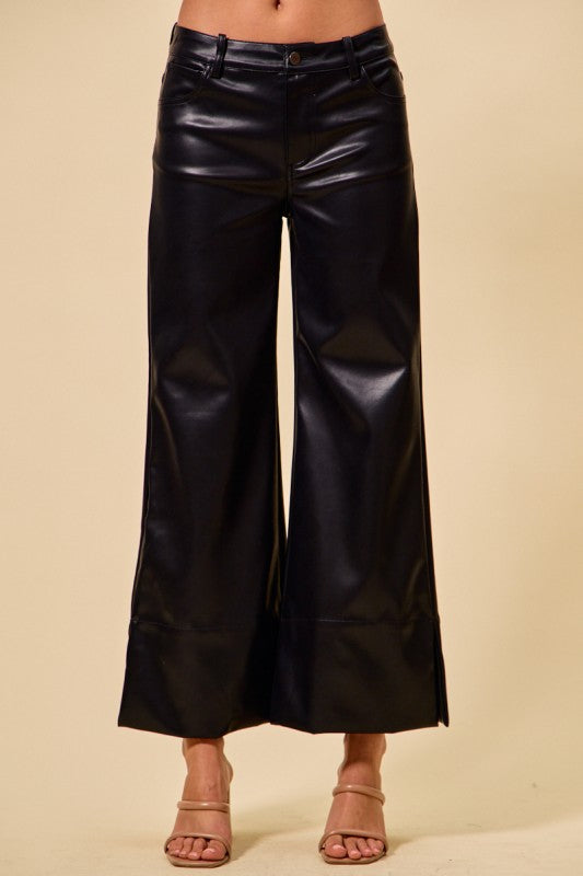 Faux Leather Holiday Pants