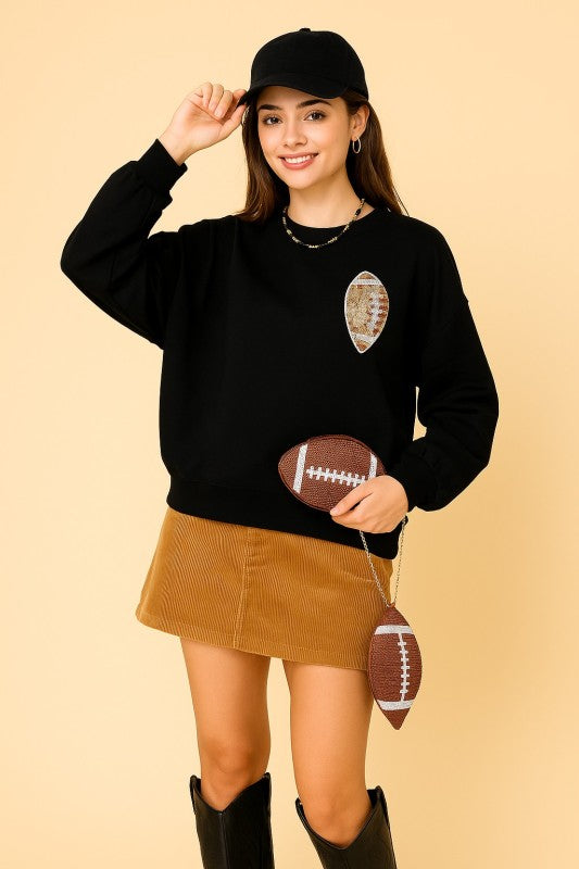 Game Day Football Patch Sweatshirt