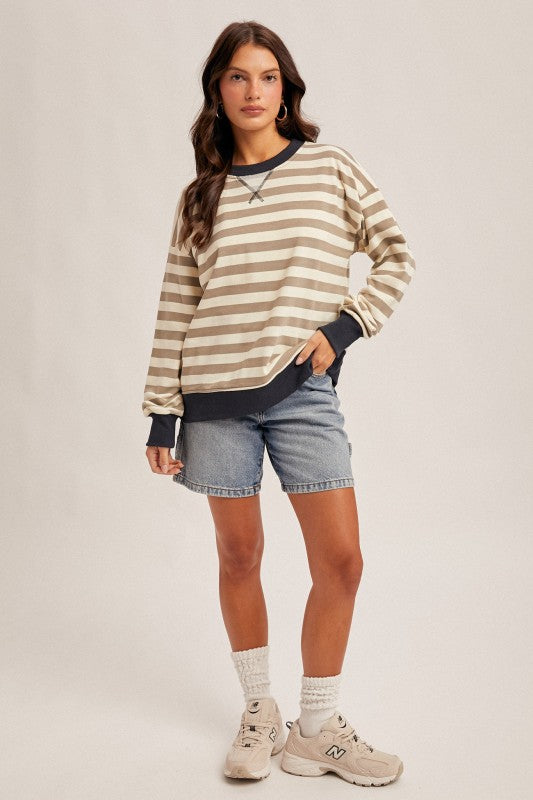 Harvest Striped Oversized Sweatshirt