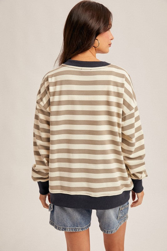 Harvest Striped Oversized Sweatshirt
