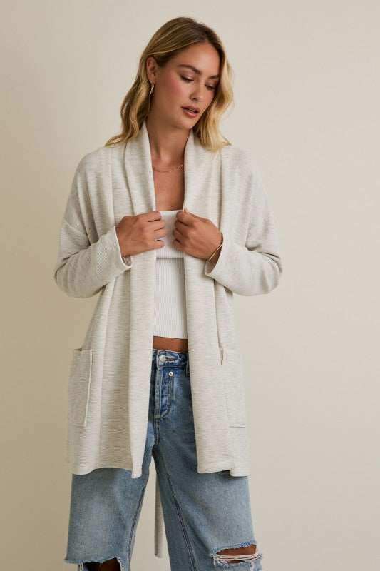 New Obsession Long Line Tie Cardigan