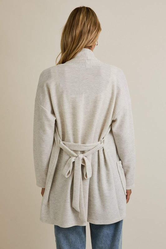New Obsession Long Line Tie Cardigan