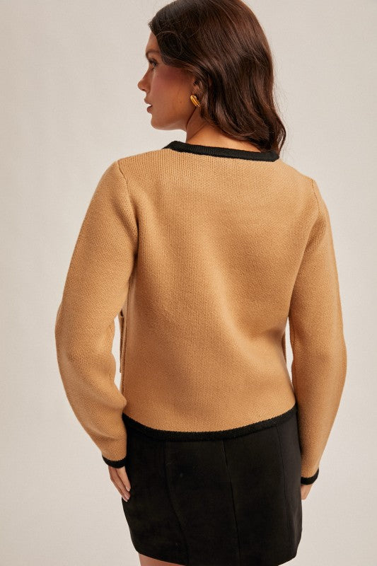 Loren Front Tie Sweater Cardigan