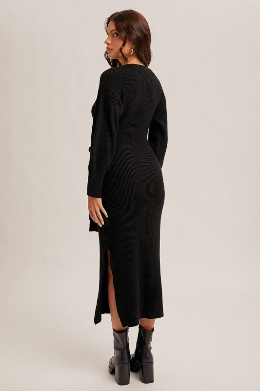Vivian Wrap Sweater Dress