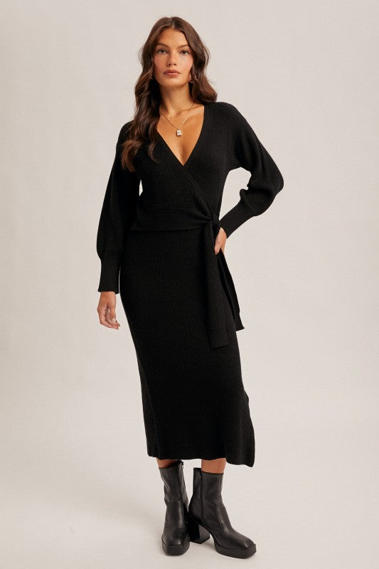 Vivian Wrap Sweater Dress