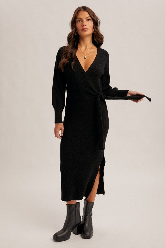 Vivian Wrap Sweater Dress