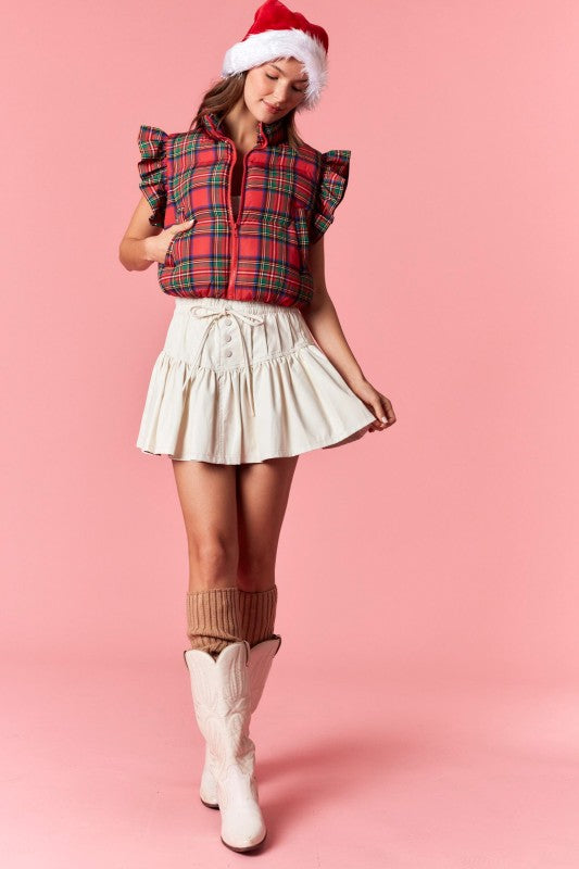 Christmas Cheer Vest With Satin Back Bow