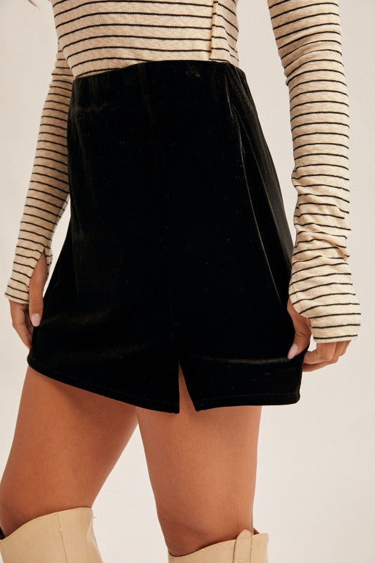 Downtown Velvet Skort