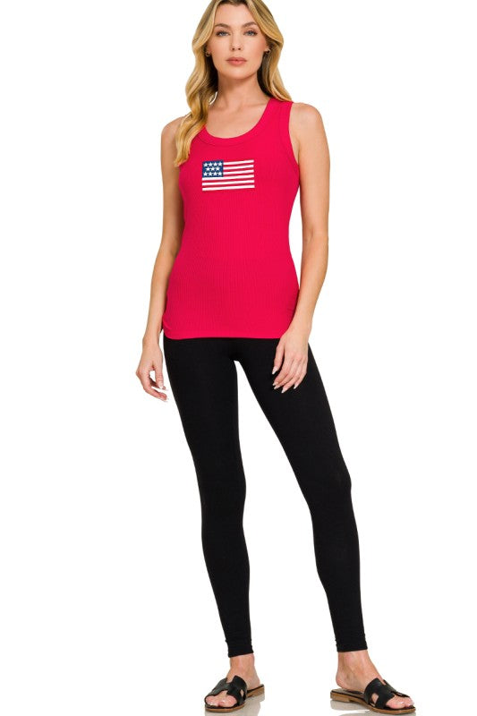 American Flag Tank - Red