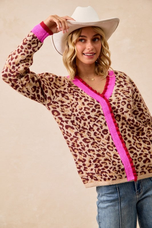 Ellie Leopard Pullover Sweater