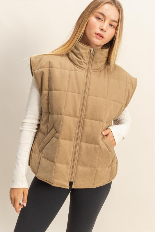 Adventure Days Quilted Zip Front Vest