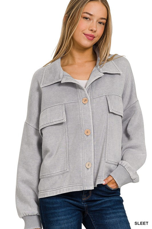Into The Clouds Front Pocket Shacket