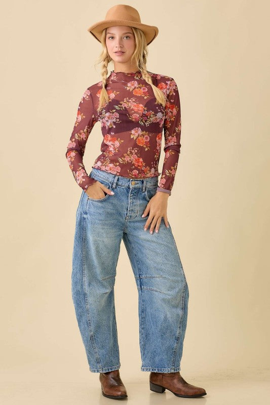 Chloe Floral Layering Top