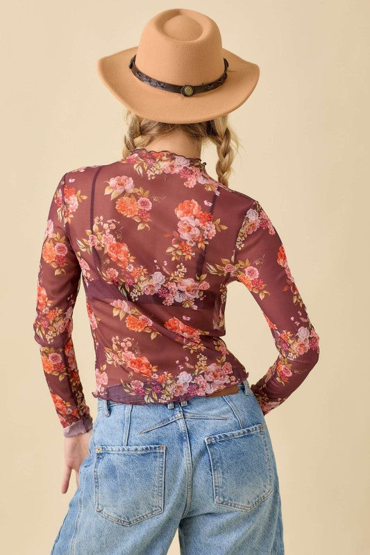 Chloe Floral Layering Top