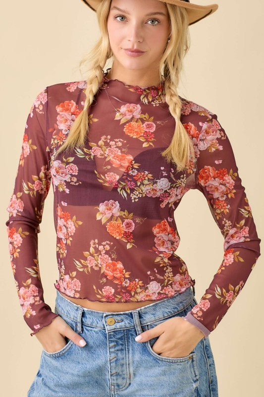 Chloe Floral Layering Top