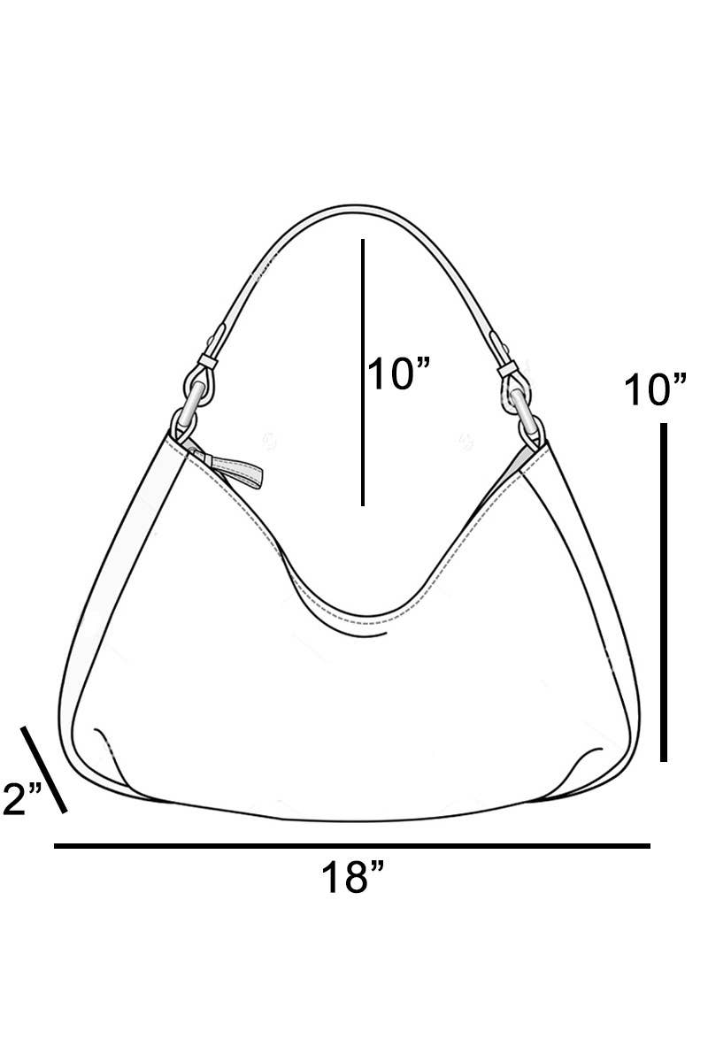 Braided Handle Rectangular Straw Hand Bag