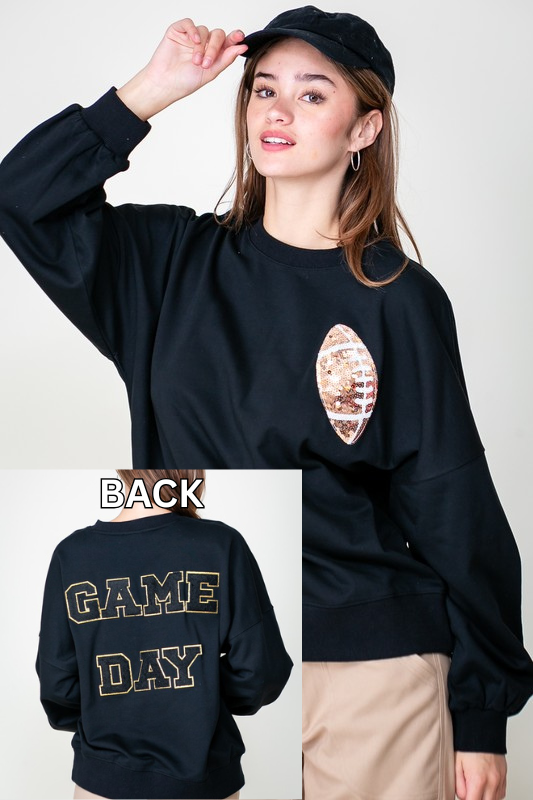 Game Day Football Patch Sweatshirt