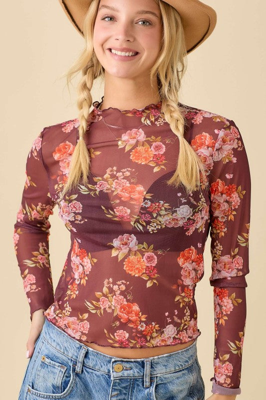 Chloe Floral Layering Top