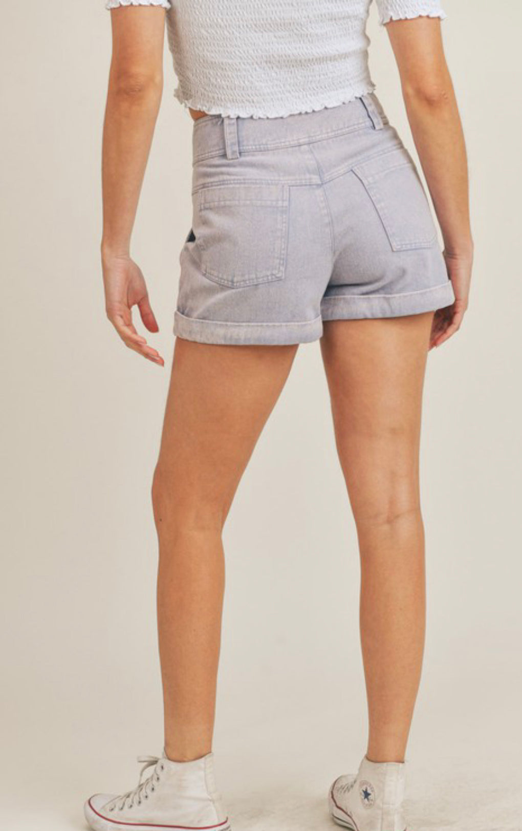 Macy High Rise Acid Wash Denim Shorts - FINAL SALE