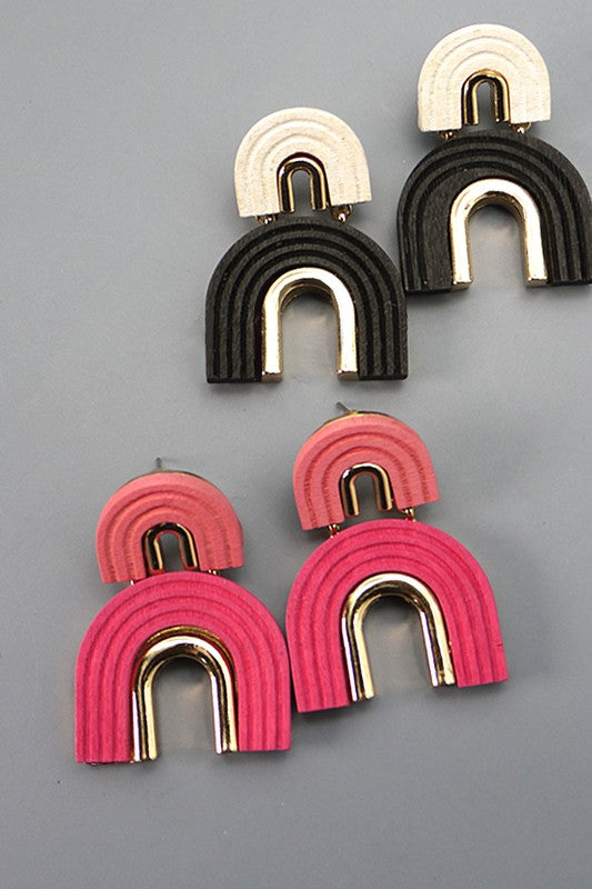 Feel The Love Double U Shaped Earrings - 2 Colors