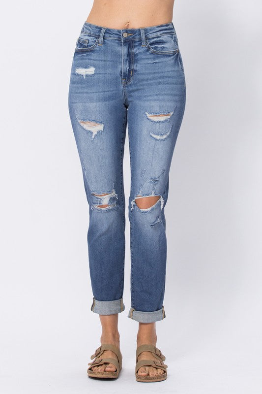 Judy Blue High Waist Boyfriend Jeans