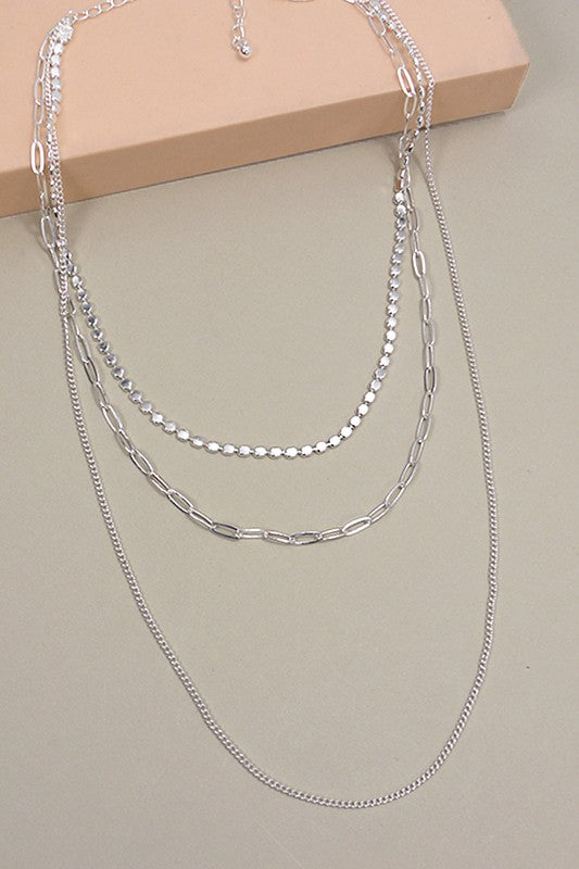 Sasha Multi Layer Chain Necklace - Gold Or Silver