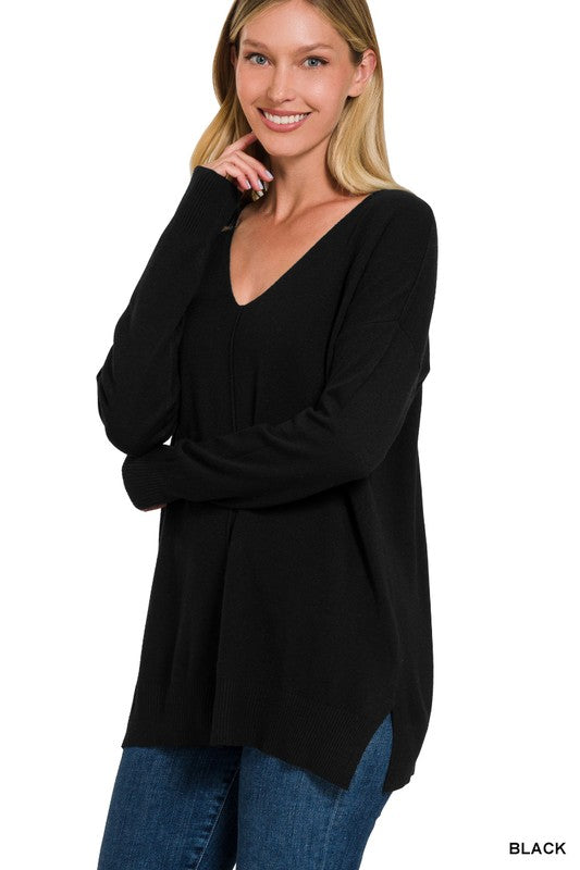 PSL Front Seam Sweater - Black