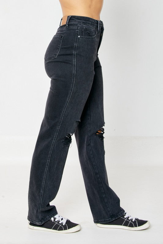 Size 7 - Judy Blue High Waist Rigid Magic 90's Straight Leg Jeans - FINAL SALE