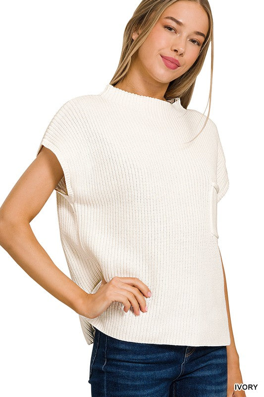 Kaylee Short Sleeve Sweater - Ivory