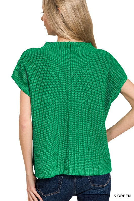Kelly Mock Neck Short Sleeve Sweater