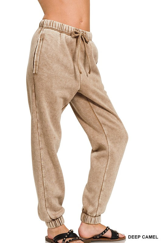 Hailey Jogger Sweatpants - Deep Camel