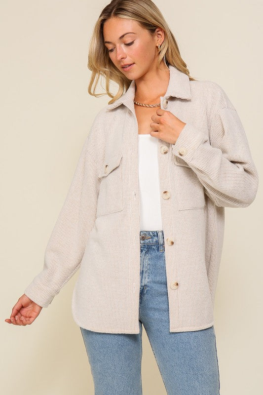 All Day Ultra Cozy Shacket - Oatmeal